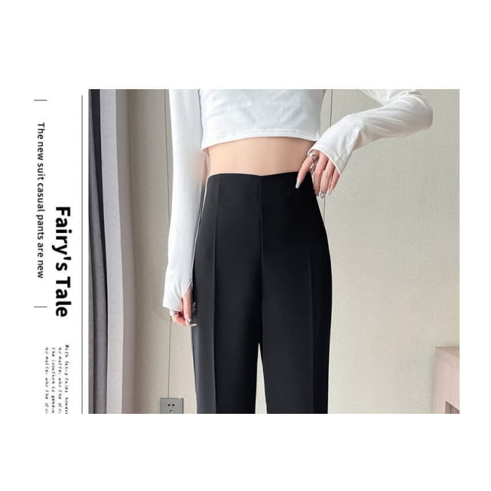 High Waist Plain Bootcut Dress Pants (Various Designs)