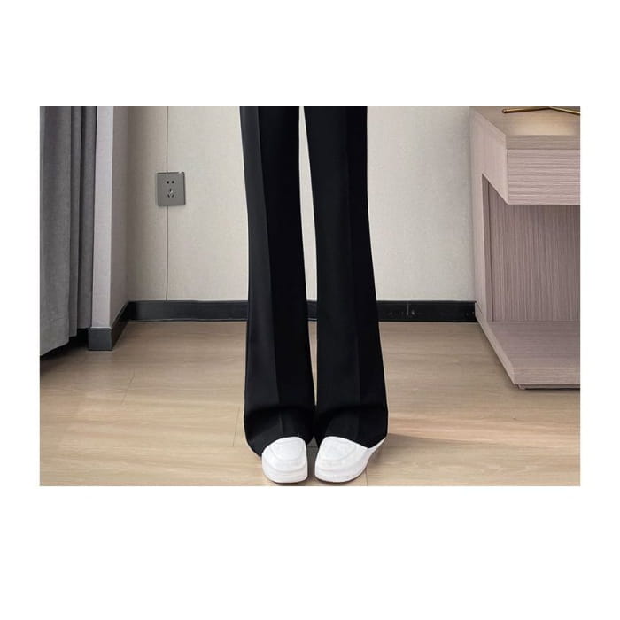 High Waist Plain Bootcut Dress Pants (Various Designs)