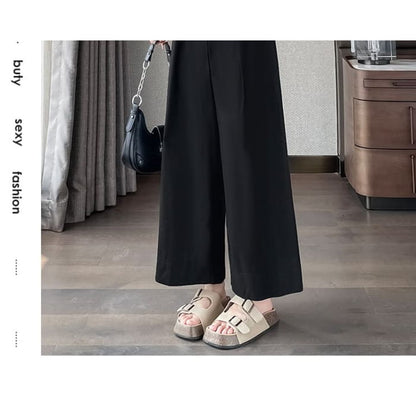 High Waist Pleated Loose Cutting Wide Leg Pants Egirldoll