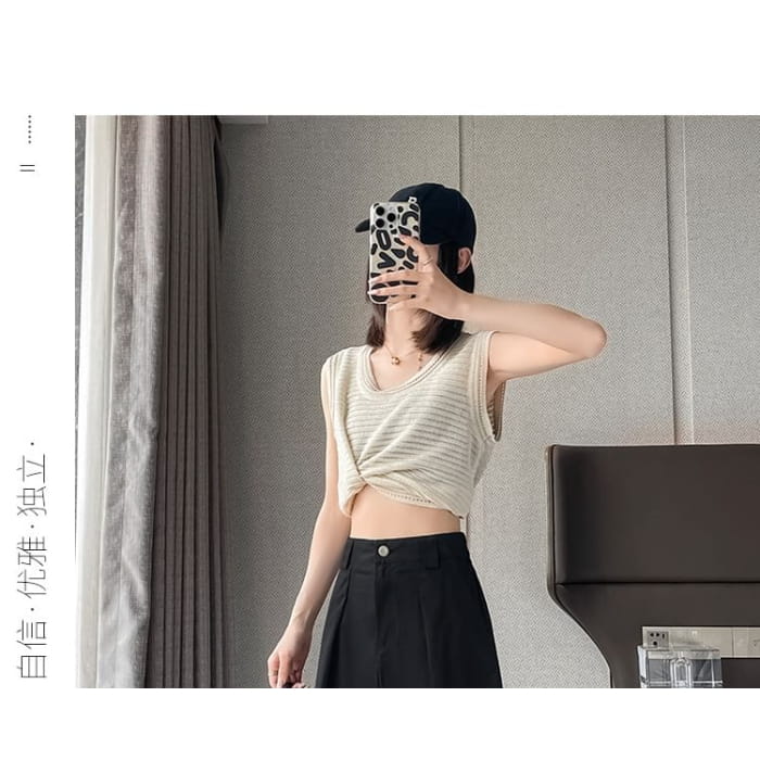 High Waist Pleated Loose Cutting Wide Leg Pants Egirldoll