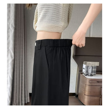 High Waist Pleated Loose Cutting Wide Leg Pants Egirldoll