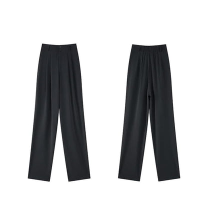 High Waist Wide Leg Double Button Drape Suit Pants