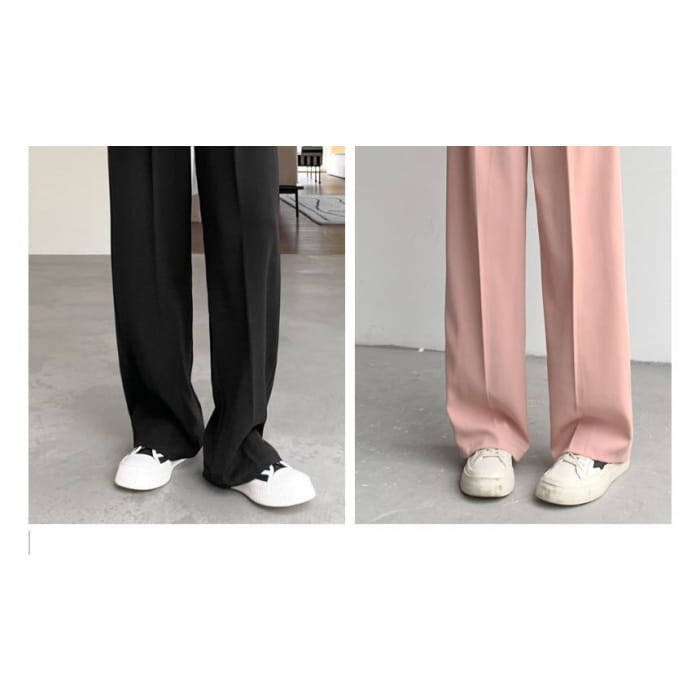 High-Waist Wide-Leg Dress Pants