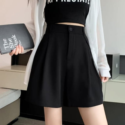 High Waist Wide Leg Shorts Egirldoll