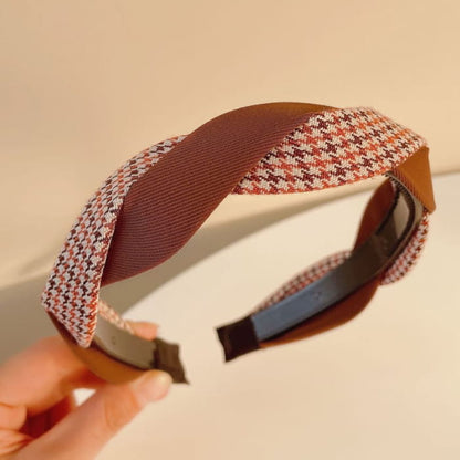 Houndstooth Helical Fabric Headband