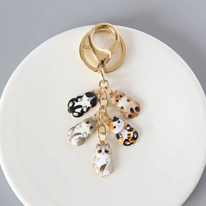 Japanese Cartoon-Cat Key Ring / Bag Charm - C / One Size