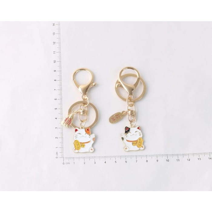 Japanese Lucky-Cat Bag Charm / Key Ring