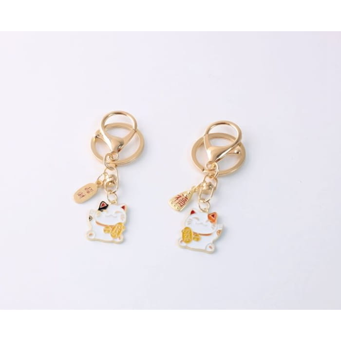 Japanese Lucky-Cat Bag Charm / Key Ring