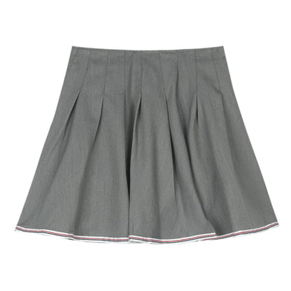 JK Tie T-Shirt Split Pleated Skirt Set - S