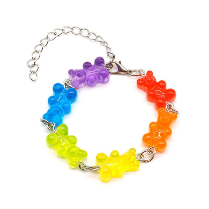 Kawaii Bear Bracelet - Adjustable - earrings