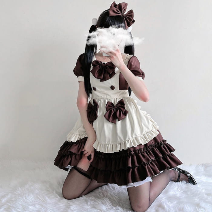 Kawaii Bow Decor Rulffled Lolita Dress