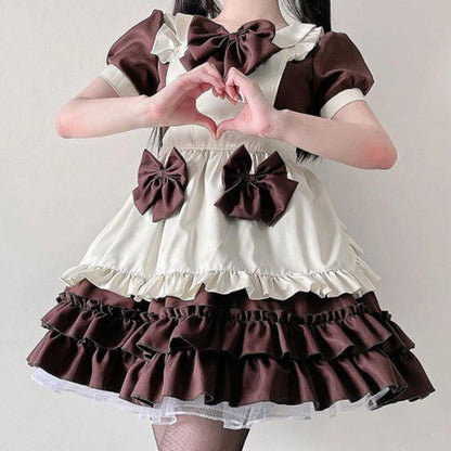 Kawaii Bow Decor Rulffled Lolita Dress