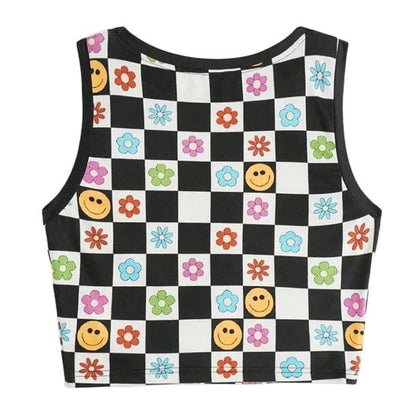 Kawaii Checker Top - Tops