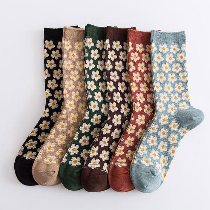 Kawaii Floral Socks