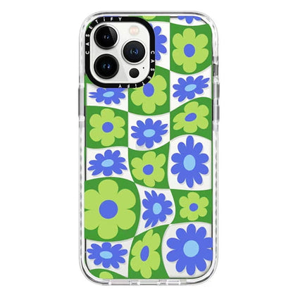 Kawaii Flower Checker iPhone Case - 11 / Green - IPhone