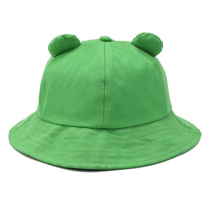 Kawaii Frog Bucket Hat - Standart / Green - Hats