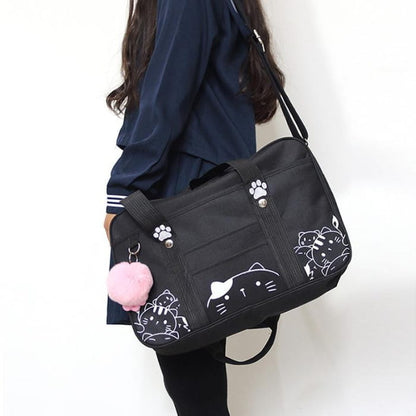 Kawaii JK Cat Cartoon Uniform Crossbody Bag