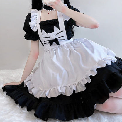 Kawaii Kitty Bow Lolita Maid Dress