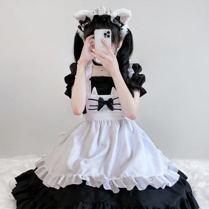 Kawaii Kitty Bow Lolita Maid Dress