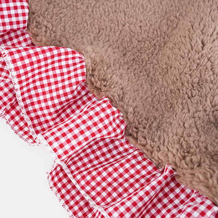 Kawaii Maid Plaid Bear Plush Lingerie Set