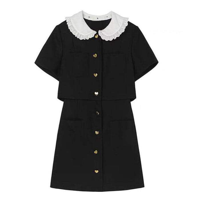 Kawaii Mini Black Dress - S / Dresses