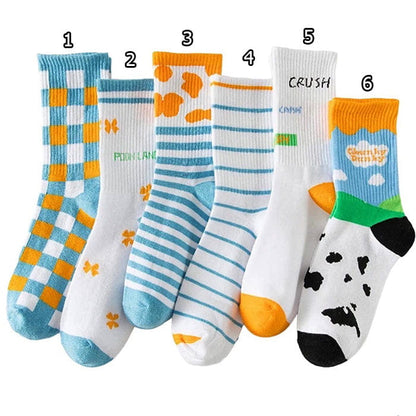 Kawaii Stripe Socks - 1