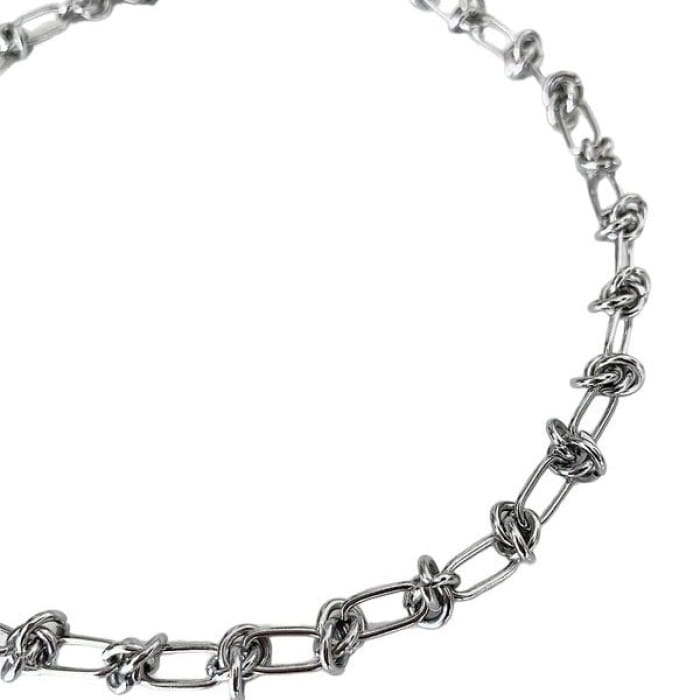 Knot Wire Choker - Standart / Silver - Necklace