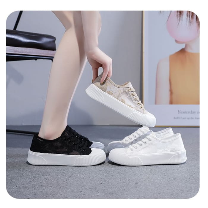 Lace Platform Sneakers