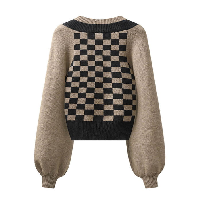 Lattice Print Sweater Split Pants Casual Set