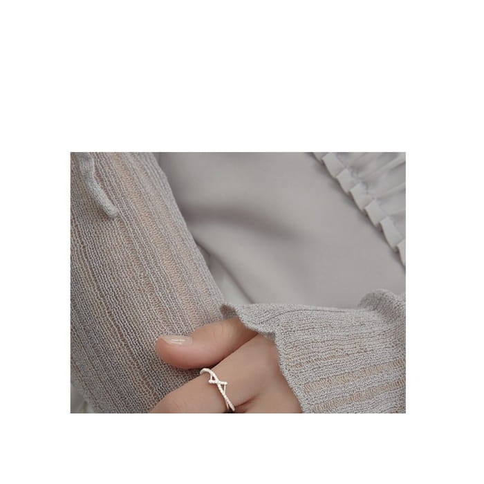 Layered Sterling Silver Open Ring