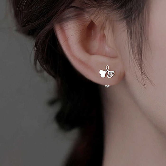 Leaf Alloy Stud Earring