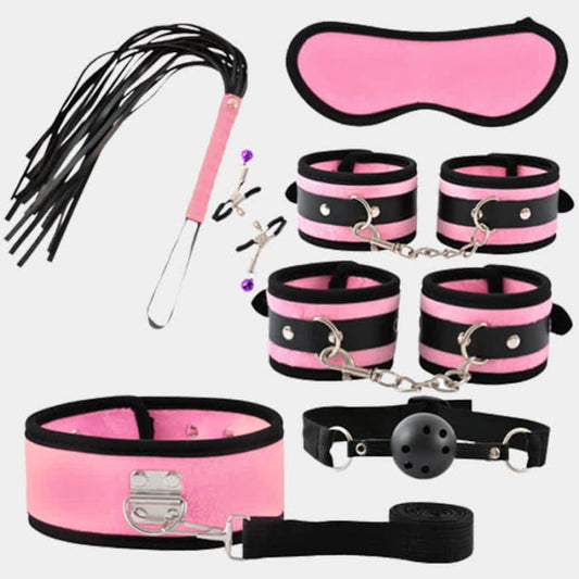 Leather Maid Cosplay Accessories 7 Piece Set