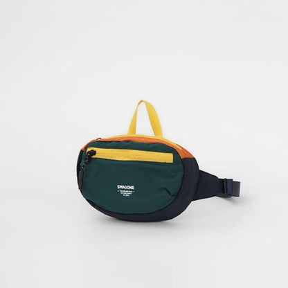 Lettering Belt Bag - Green & Orange / One Size