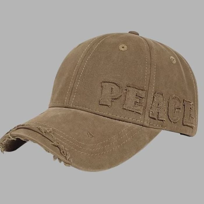 Lettering Cap - 513 - Khaki / One Size