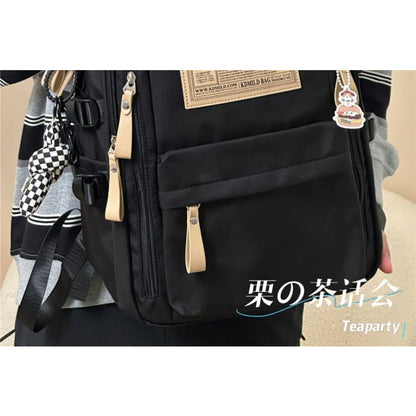 Lettering Label Applique Laptop Backpack / Charm / Set