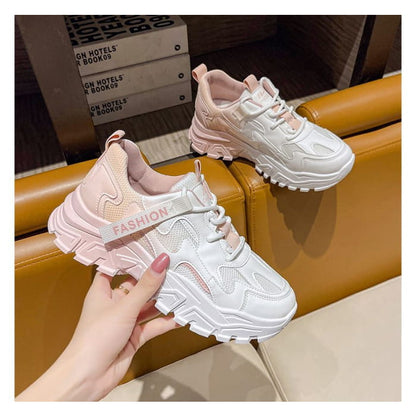 Lettering Label Applique Ombre Platform Sneakers