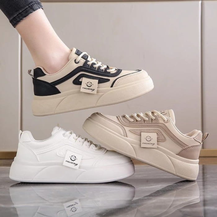 Lettering Label Platform Sneakers