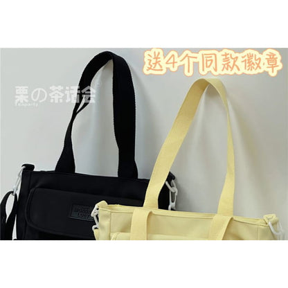 Lettering Label Top Handle Crossbody Bag - Backpacks