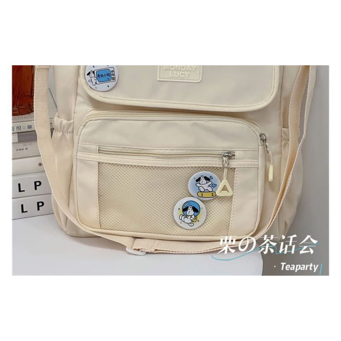 Lettering Label Top Handle Crossbody Bag - Backpacks