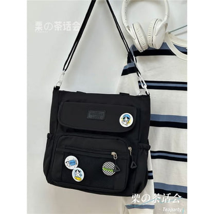 Lettering Label Top Handle Crossbody Bag - Without Charm