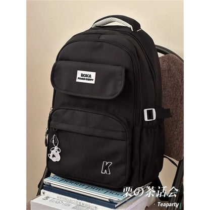 Lettering Logo Backpack / Charm / Set - Without Bag - Black