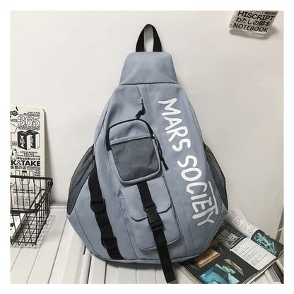 Lettering Nylon Sling Bag