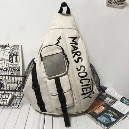 Lettering Nylon Sling Bag - Without Charm - Off-White