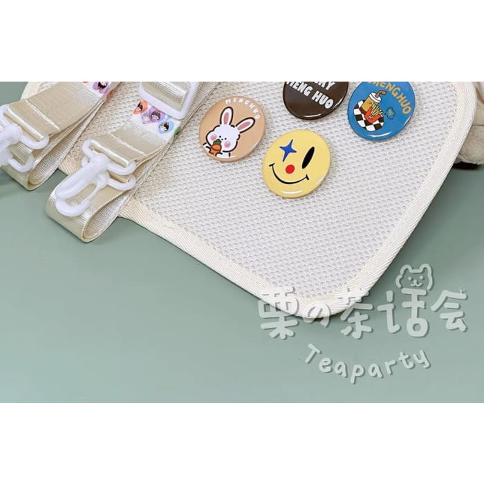 Lettering PVC Panel Tote Bag / Charm / Set