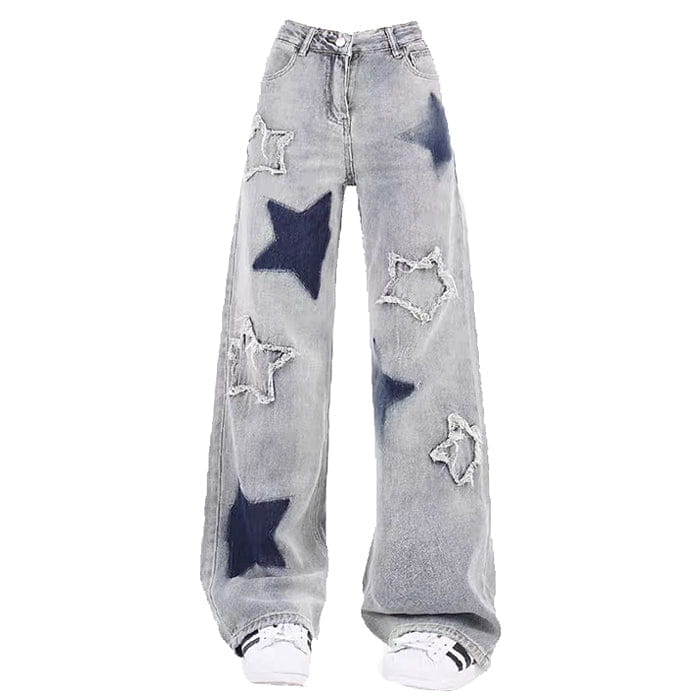 Light Blue Star Jeans - S