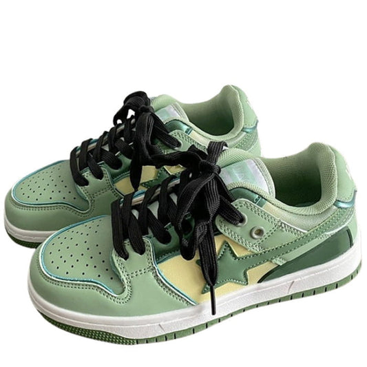 Light Green Star Sneakers - EU36 (US6.0)