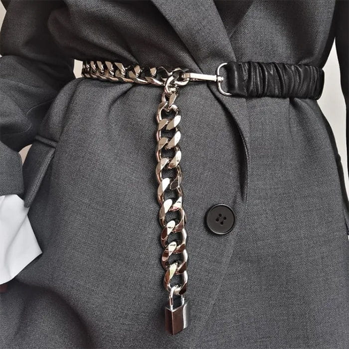 Lock Pendant Chain Belt - Belts