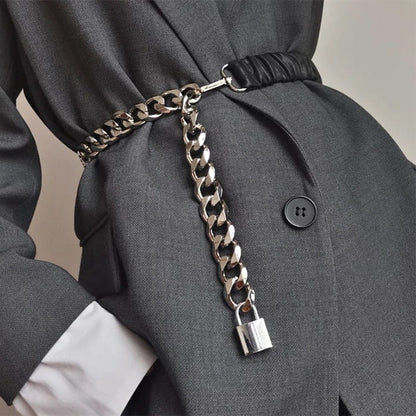 Lock Pendant Chain Belt - Belts