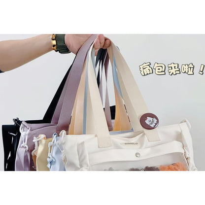 Logo PVC Panel Tote Bag / Charm / Set