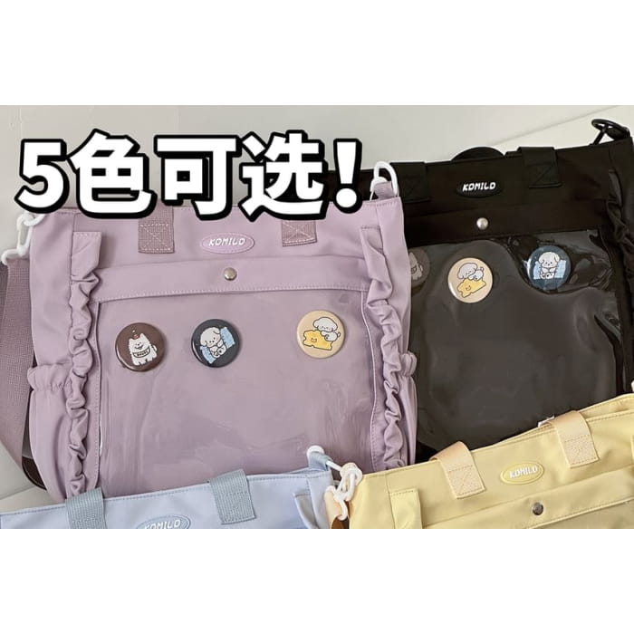 Logo PVC Panel Tote Bag / Charm / Set